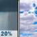 Sunday: Slight Chance Rain Showers then Mostly Cloudy